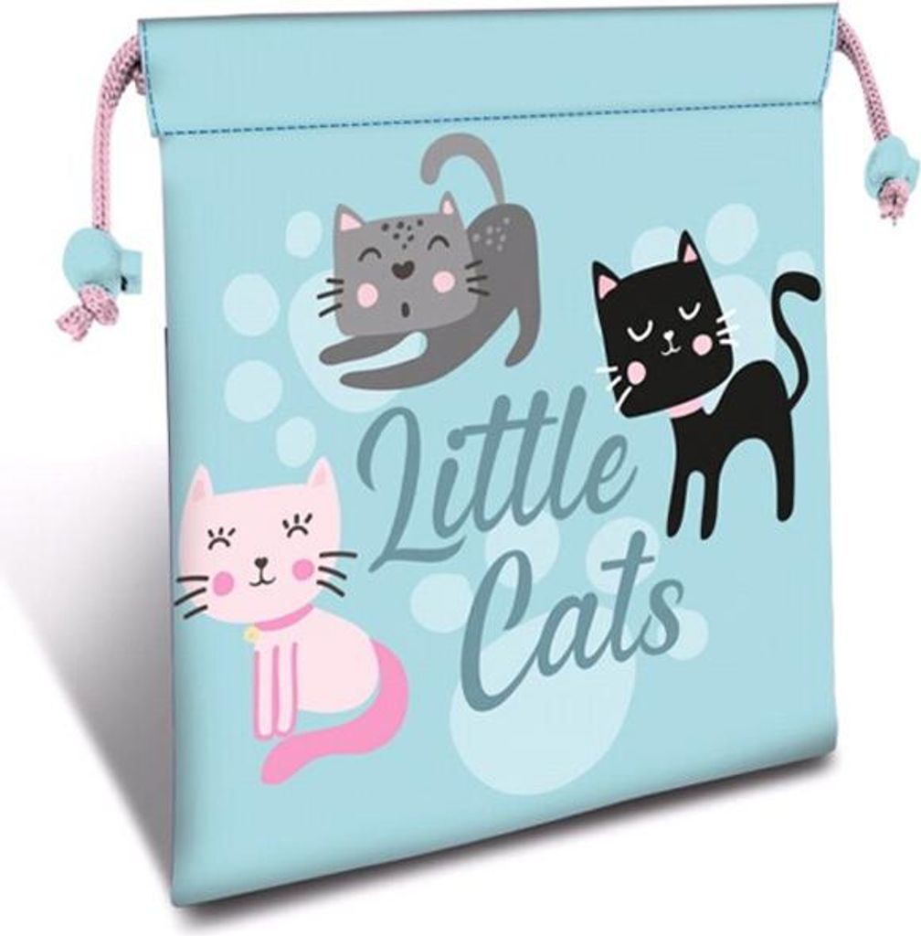 Brotzeit-Tasche 22cm, Polyester, Little Cats