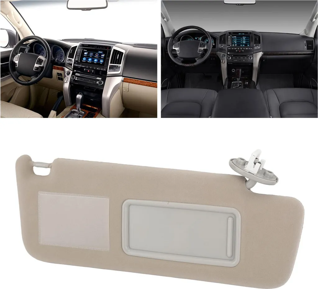 Pare-soleil intérieur de voiture avec miroir pour Land Cruiser Prado