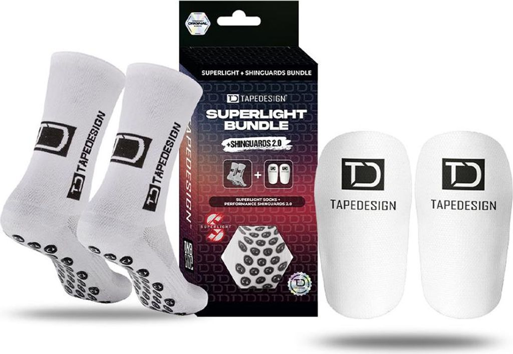 Tape Design Superlight Bundle + Shinguard 2.0 Pack Lange Socken EU 37-48 Mann EU 37-48