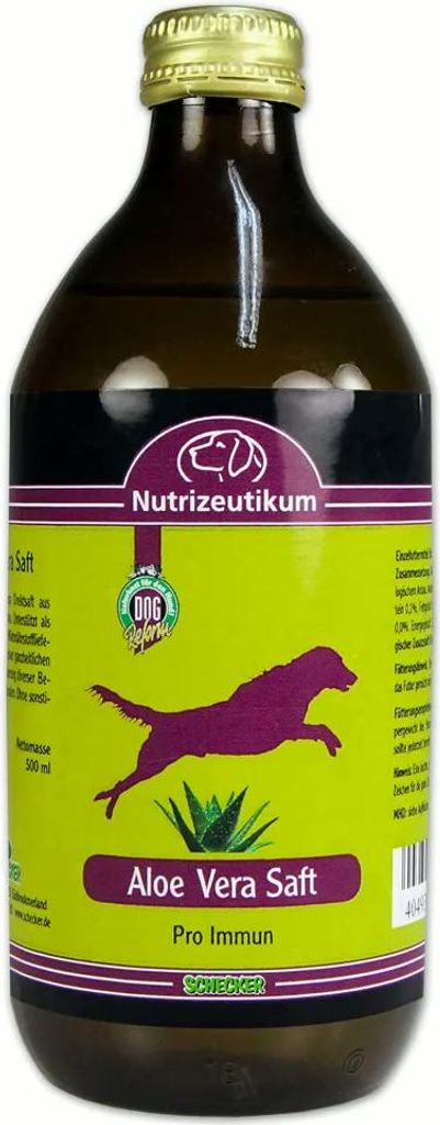 Schecker Nutrizeutikum Aloe Vera Saft - Echter Aloe Vera Direktsaft - biologischer Anbau