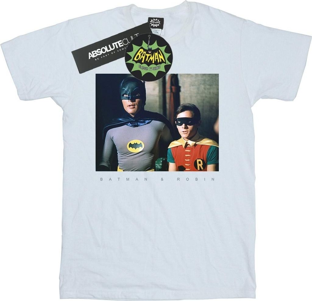 DC Comics - "Batman TV Series Dynamic Duo" T-Shirt für Herren BI16341 (L) (Weiß)