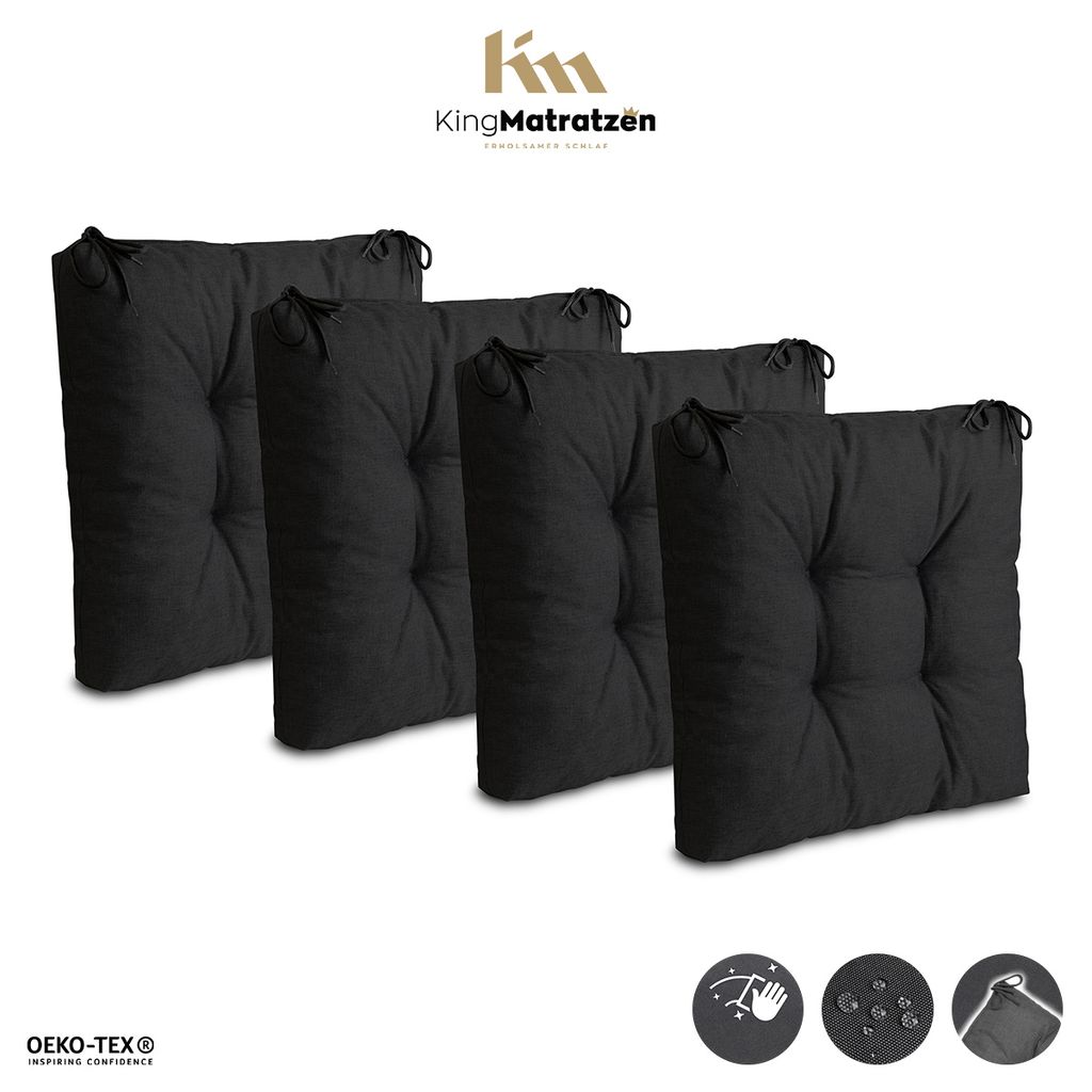 Sitzkissen 4er Set 40 x 40 cm Polster | Wasserdichtes Produktbild 8