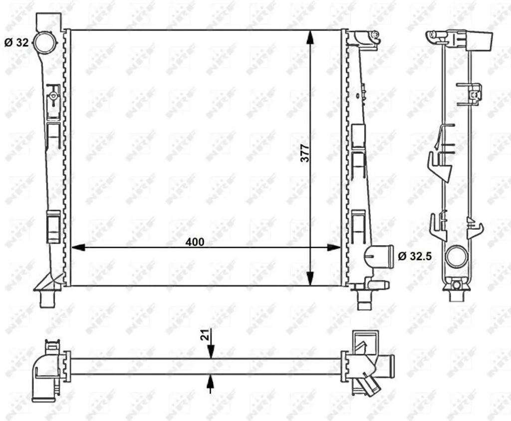 Radiateur de refroidissement moteur pour Mercedes Classe A W168 Diesel