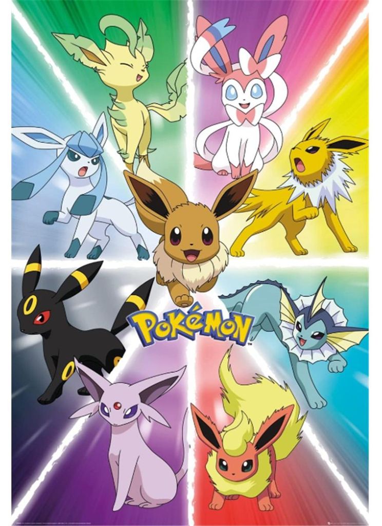 Plakát Pokemon Eevee Evolution 61x91,5cm Obrázek produktu 