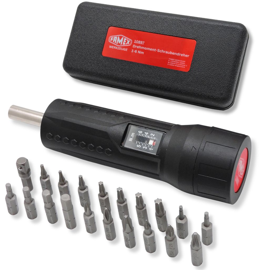 Famex 10897 Drehmomentschraubendreher 1/4 Zoll, 1-6 Nm Produktbild 2