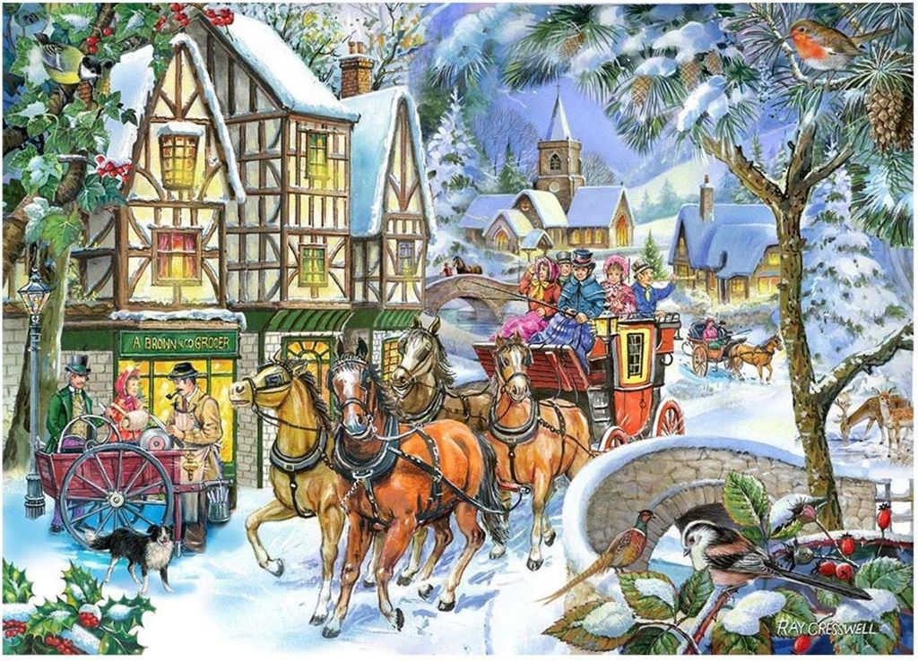 House of Puzzles Puzzle Snow Coach 500 XL Teile Karton