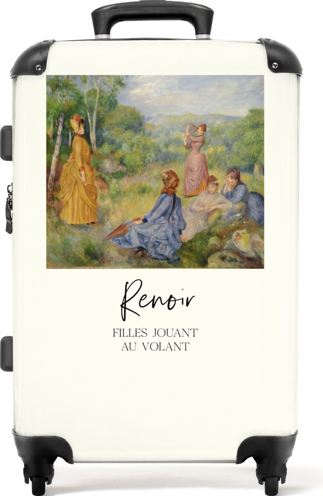 NoBoringSuitcases.com Großer Koffer - Kunst - Renoir - Landschaft - Alte Meister - Frauen - Kombinationsschloss TSA - Hartschalen Trolley 4 Roll...