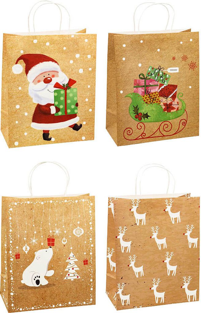 12 TSI Geschenktaschen Weihnachten Papier Serie 3 Motiv Produktbild 