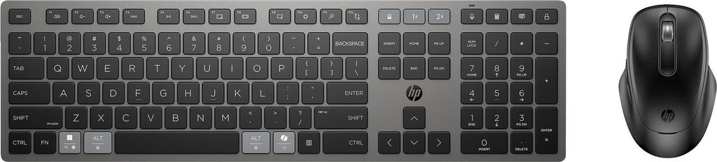 HP 720 Dual-Mode Rechargeable Wireless Keyboard and Mouse Produktbild 