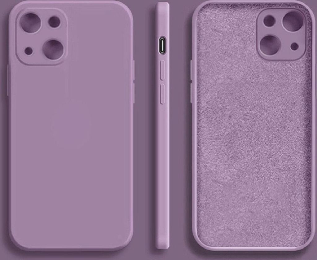 Bunt Case Hülle mit Kameraschutz Back Cover Bumper Silikon Schutzhülle kompatibel mit iPhone 14 Pro Lila