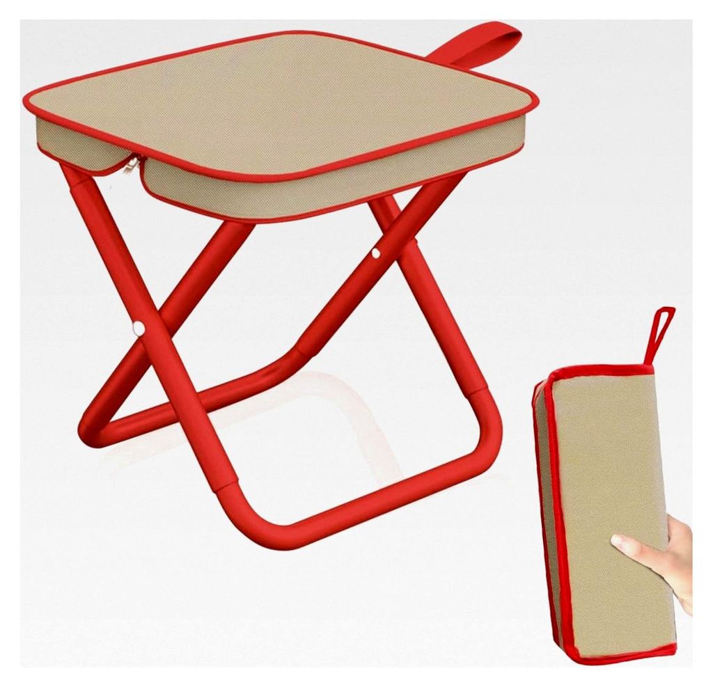 Faltbarer Campinghocker, Mini Campingstuhl, 32 cm Tragbarer Klapphocker für Wandern, Garten, Angeln, Grillen, Strand