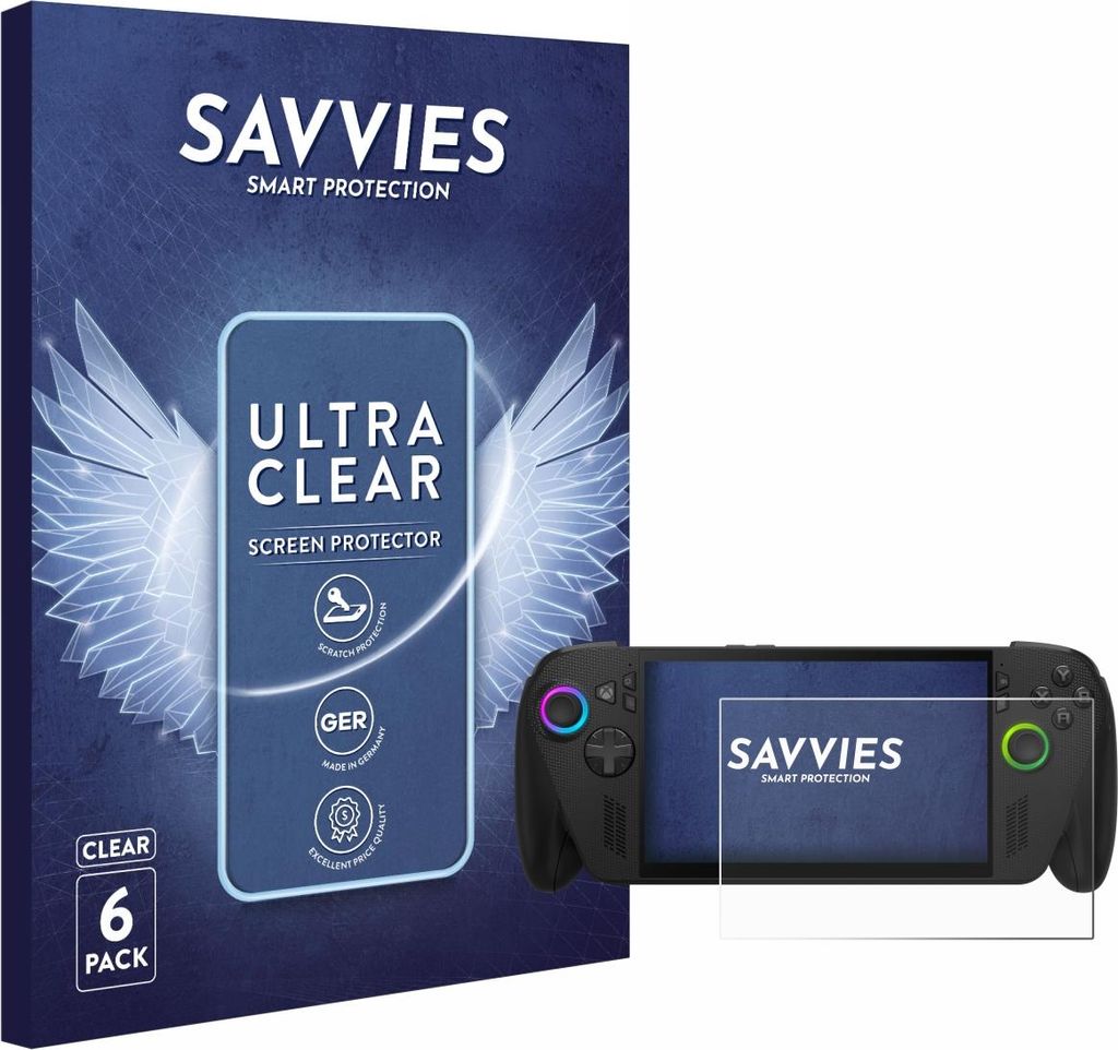 6x Für ASUS ROG Ally X 2025 Schutzfolie Savvies Displayschutz Display Schutz Folie Klar Transparent
