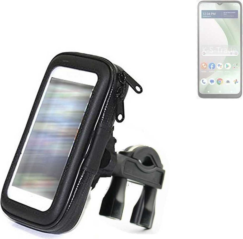 K-S-Trade Fahrrad-Halterung kompatibel mit BLU View 5 Handy-Halterung Halter Lenkstange Fahrradhalterung Motorrad Bike Mount Wasserabweisend