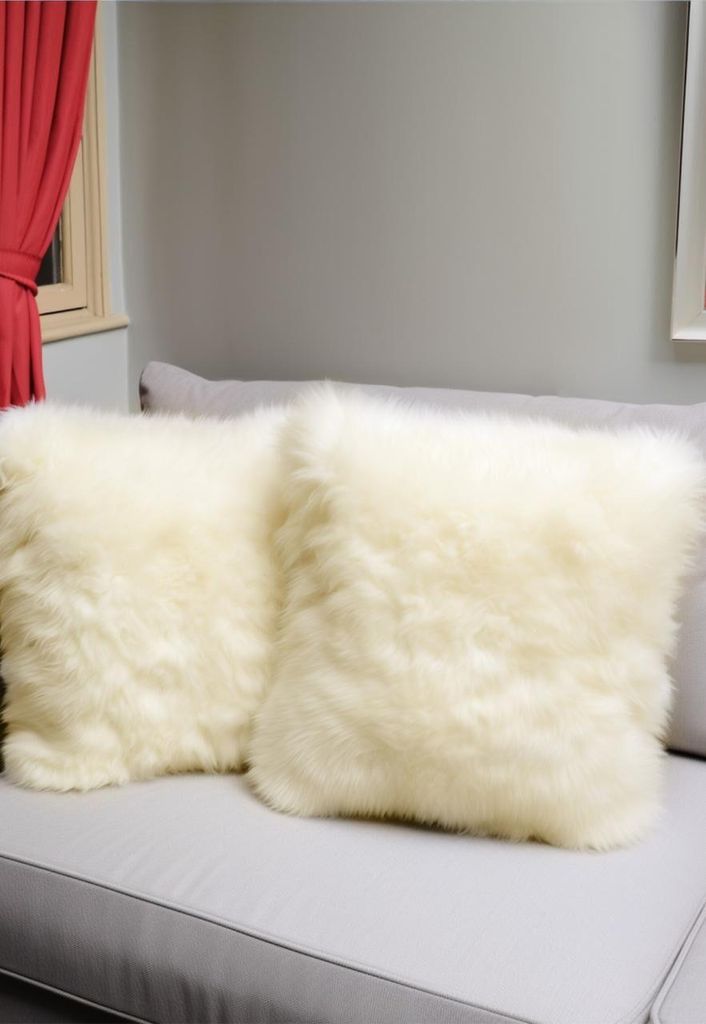 Lammfellkissen Merino Champagner ohne Inlett -