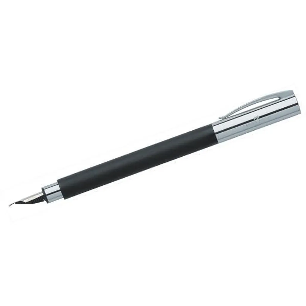 Stylo-plume Ambition Faber-Castell Noir avec Clip à Ressort Pointe F