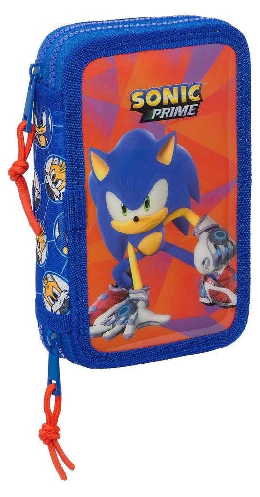 Doppel-Federtasche Sonic Prime Blau 12.5 x 19.5 x 4 cm 28 Produktbild 