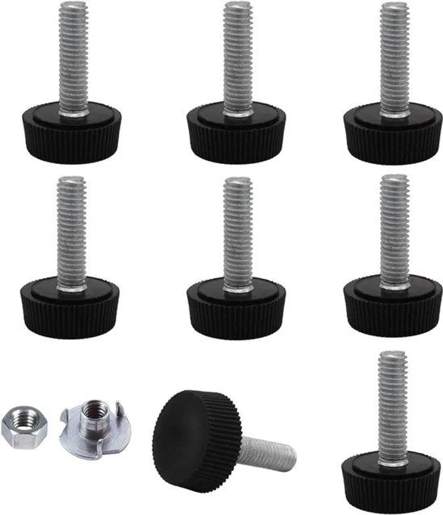 Stabilisateurs M6 anti-vibration Pieds réglables 20mm Noir pour sols Usés