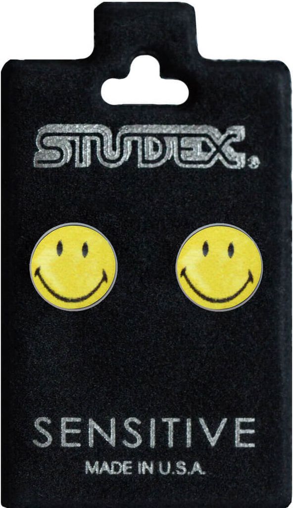 Chirurgenstahl Ohrstecker mit Smilie Studex Sensitive