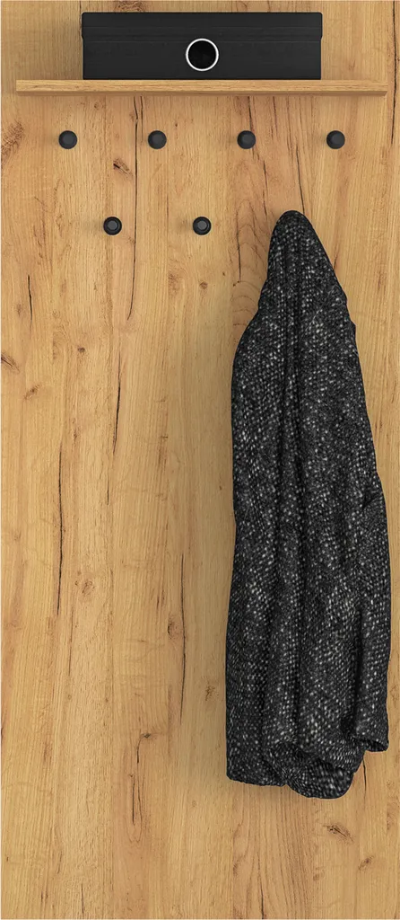 Pannello a Parete Vasco Oro Craft e Nero | Pannello Guardaroba Moderno