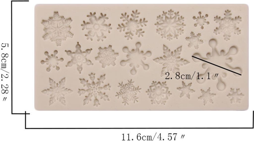 Weihnachten Schneeflocke Form Kuchen Form Silikon Party DIY Fondant Süßigkeiten Backwerkzeug