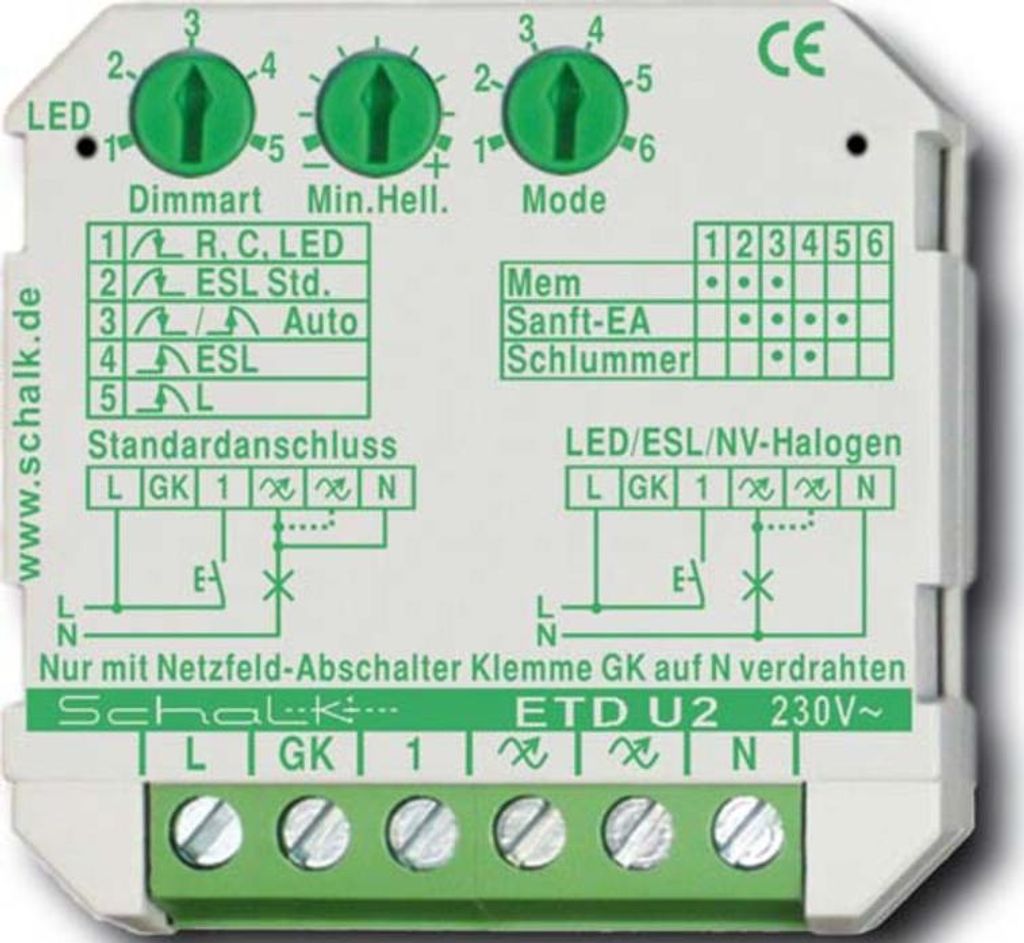 Schalk Universal-Tastdimmer UP ETD U2 ETDU29 Produktbild 