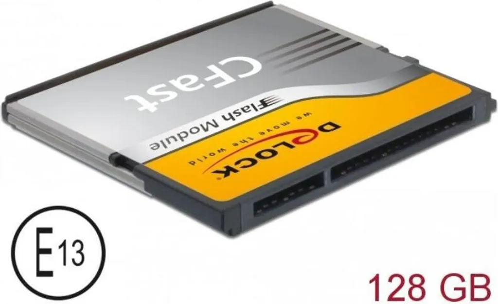 Carte CFast 128 Go SATA III Delock avec Mémoire MLC pour Débit Constant