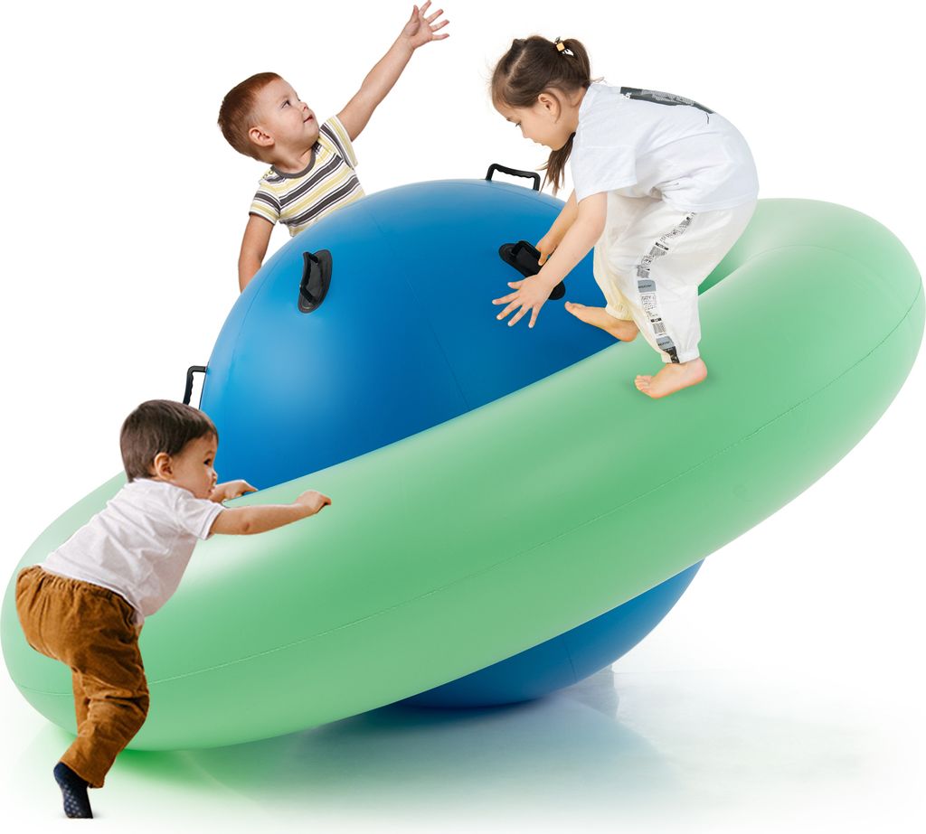 COSTWAY Aufblasbare Kinderwippe, 223 cm große zum Rollen, Produktbild 