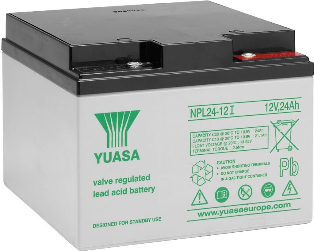 Yuasa NPL24-12I 24Ah 12V Bleiakku Long Life AGM Akku
