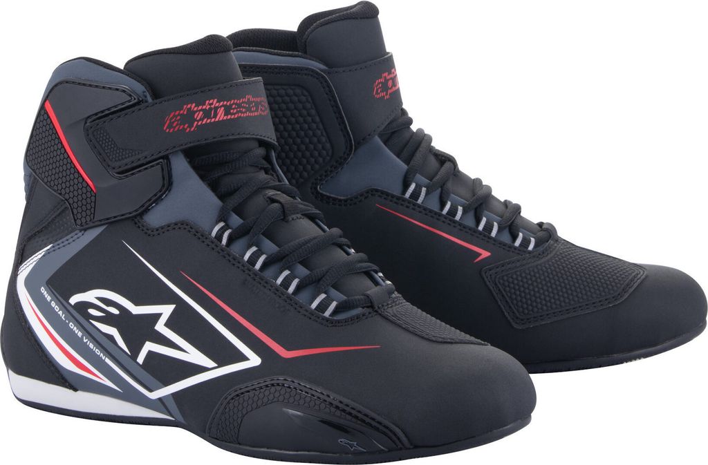 Alpinestars Sektor wasserdichte Motorrad Schuhe, schwarz/weiß/grau, 46