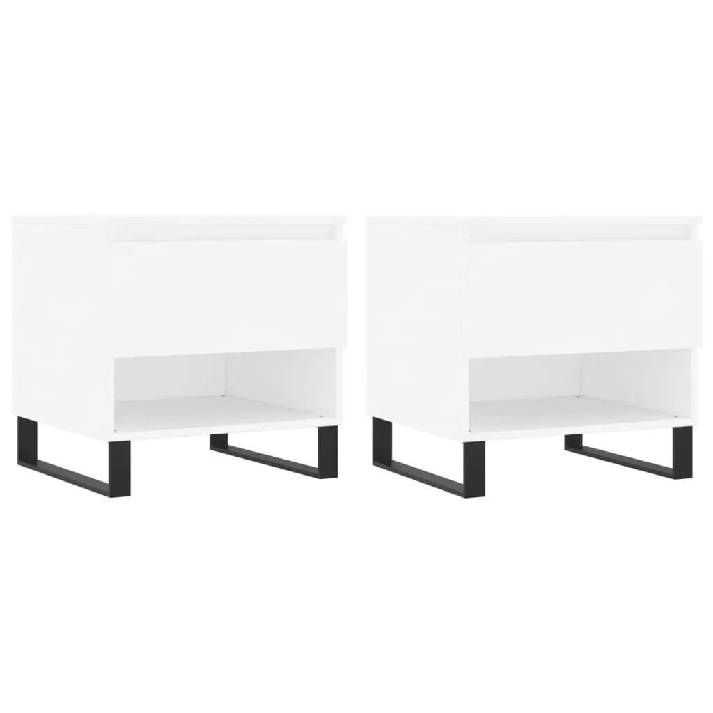 Set Tavolini da Salotto Bianchi SYFAX™ 50cm - Legno Multistrato Design
