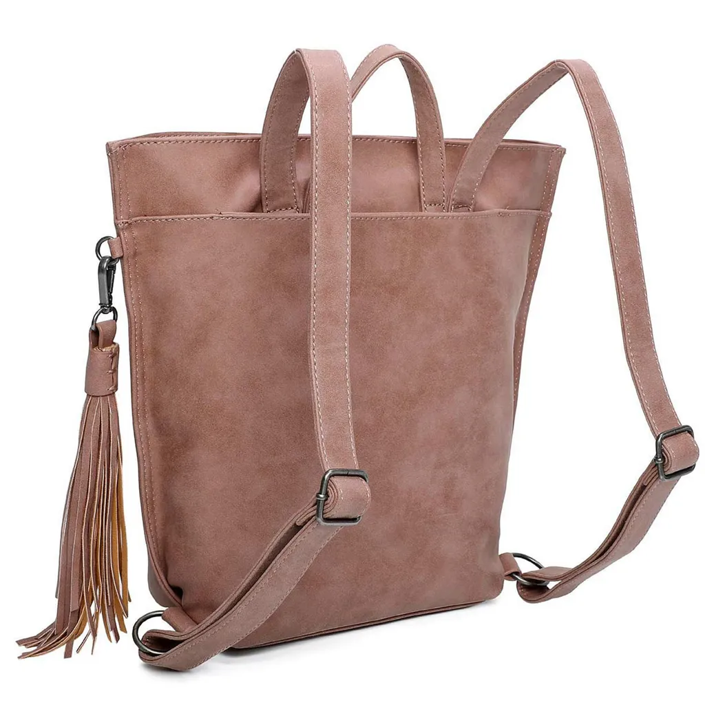 Fritzi33 Backpack Vintage Brun - Sac à Dos Souple au Design Rétro Chic