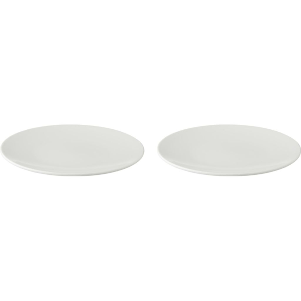 Palmer White Delight, Teller flach, Ø 21 cm, 2 Stück, weiß Porzellan