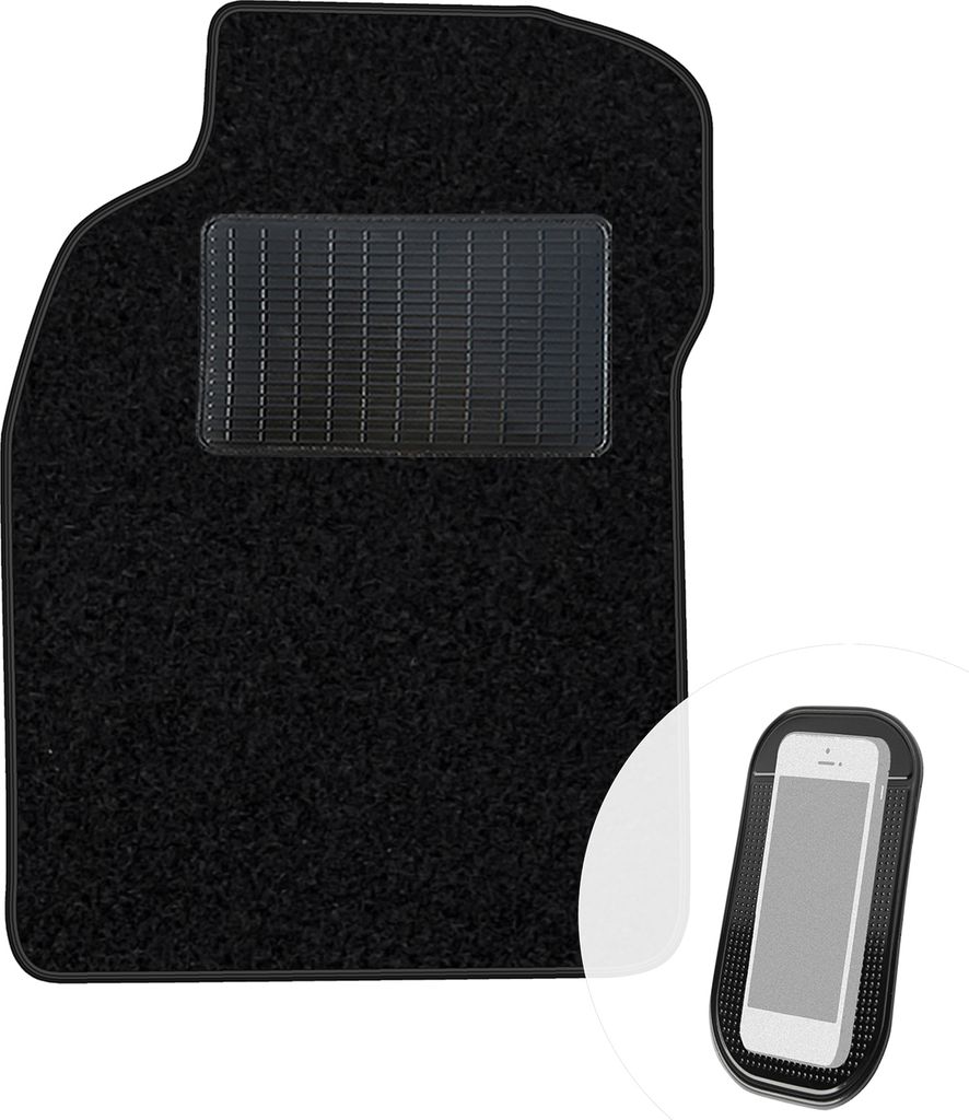 moto-MOLTICO Fahrer Fußmatte Auto Velours Fahrerseite Autoteppiche Schwarz Fahrermatte 1-teilig passend für Nissan 350Z 2003-2008