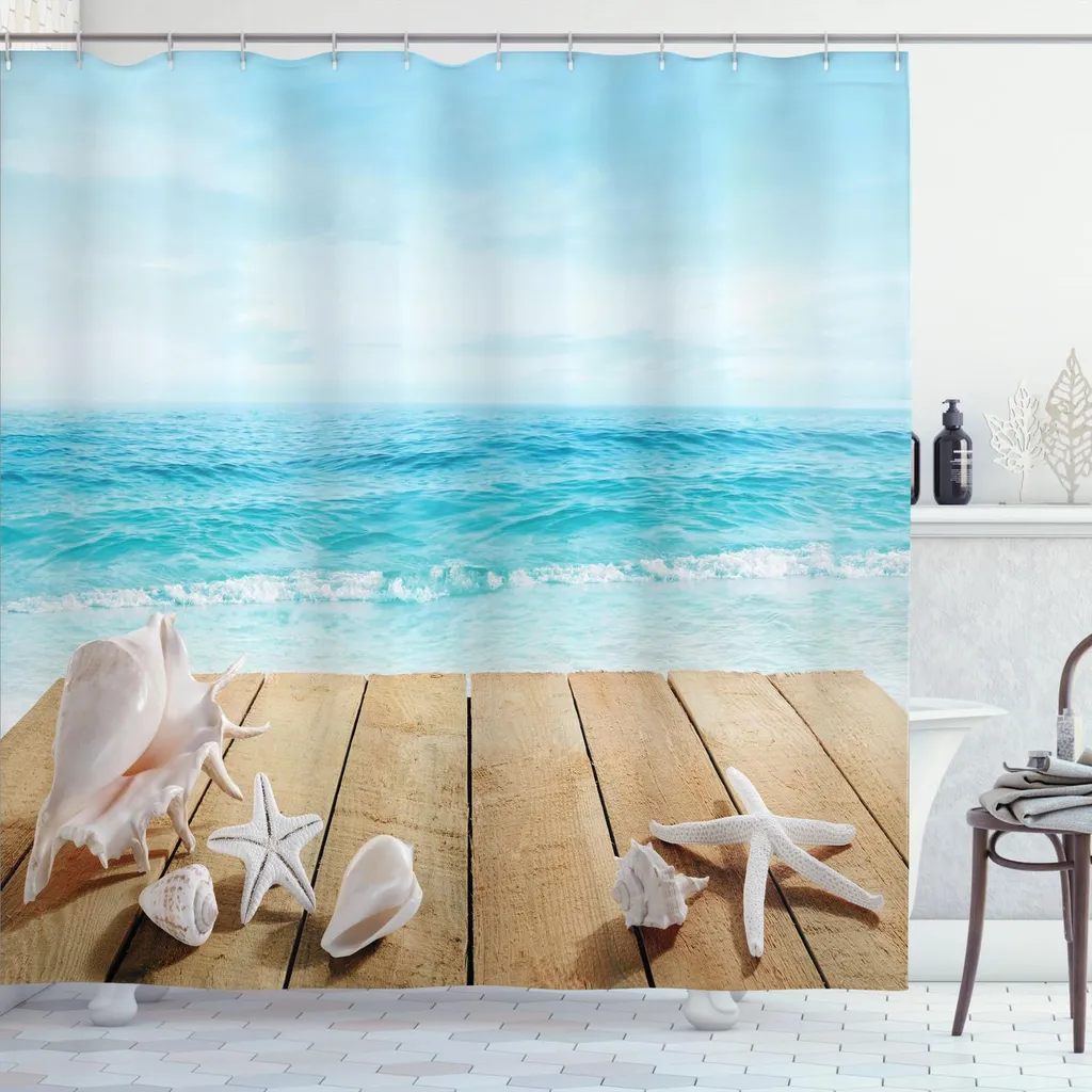 Tenda Doccia 175x240 ABAKUHAUS: Mare Tropicale e Stile Minimalista