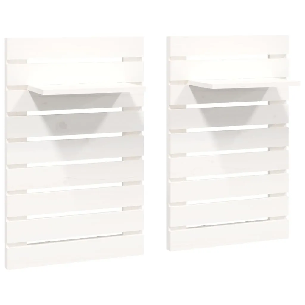 Comodini Sospesi vidaXL in Pino Bianco | Set 2 Pezzi Legno Massiccio