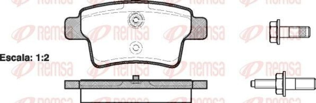 REMSA Bremsbeläge Satz Hinten Bremsklötze für CITROËN C4 Grand Picasso I (UA) 1241.00