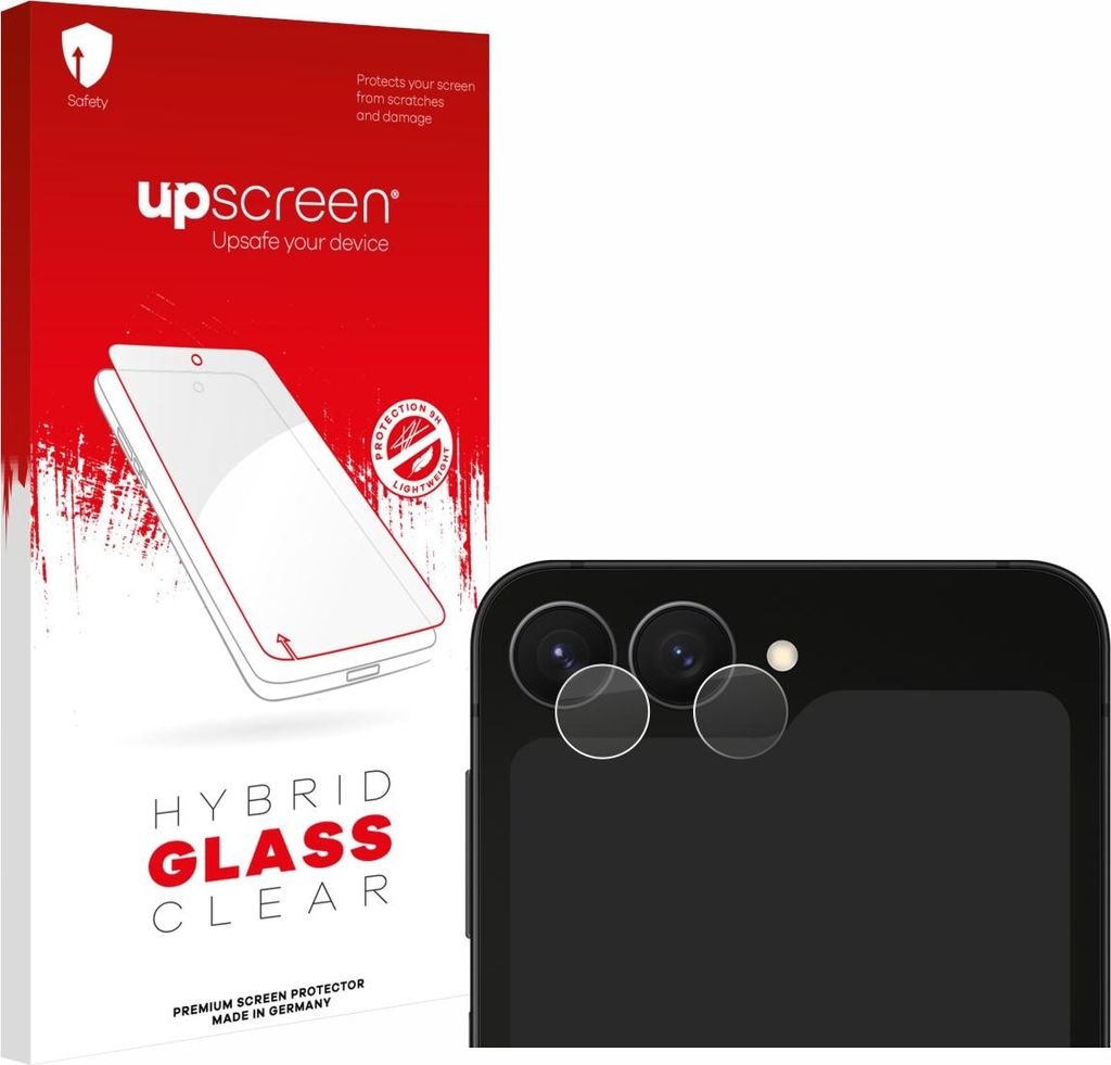 upscreen Schutzglas für Samsung Galaxy Z Flip 7 FE (NUR Kameraschutz) Schutzfolie Panzer Folie Glas Display Schutz klar