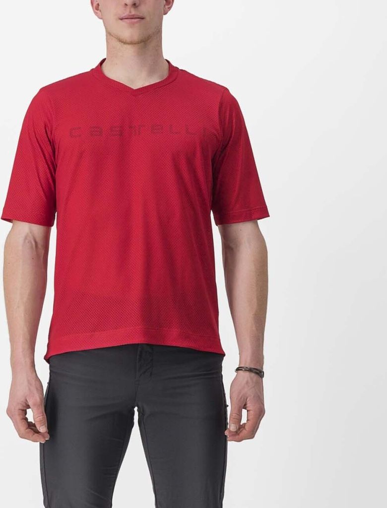 CASTELLI Kurzarm Fahrradtrikot - TRAIL TECH 2 - Rot M