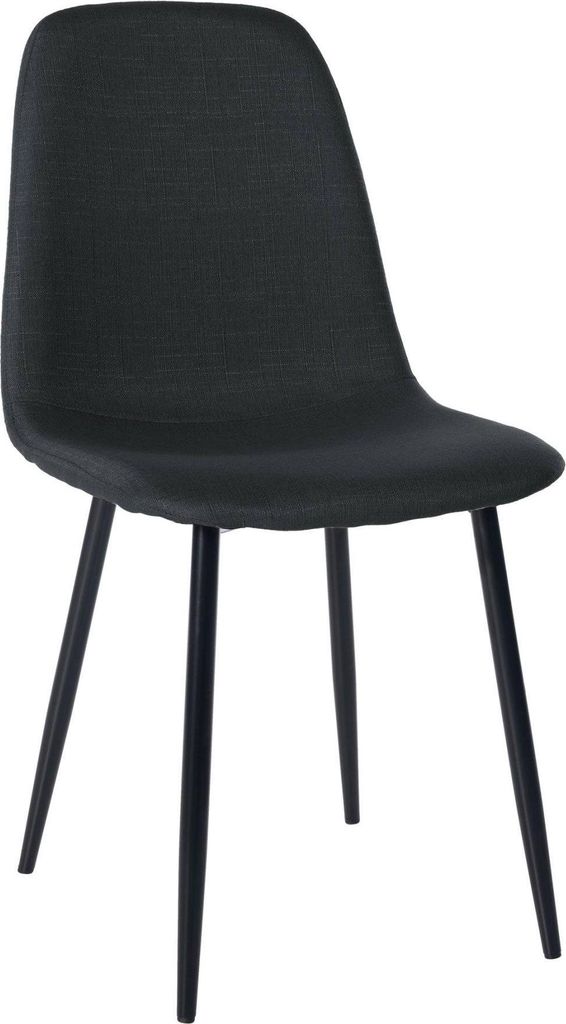 Esszimmerstuhl – Esszimmerstuhl – bequeme Polsterung und Pflege – freundliches Design | Farbe: Schwarz | Material: Staub
