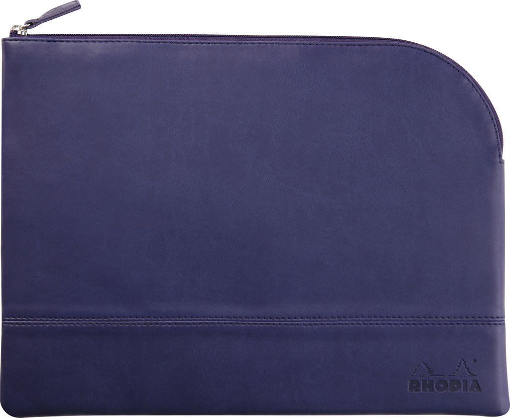 Rhodia Etui Kunstleder Reißverschluss, 21x28 cm Mitternachtsblau 116737C