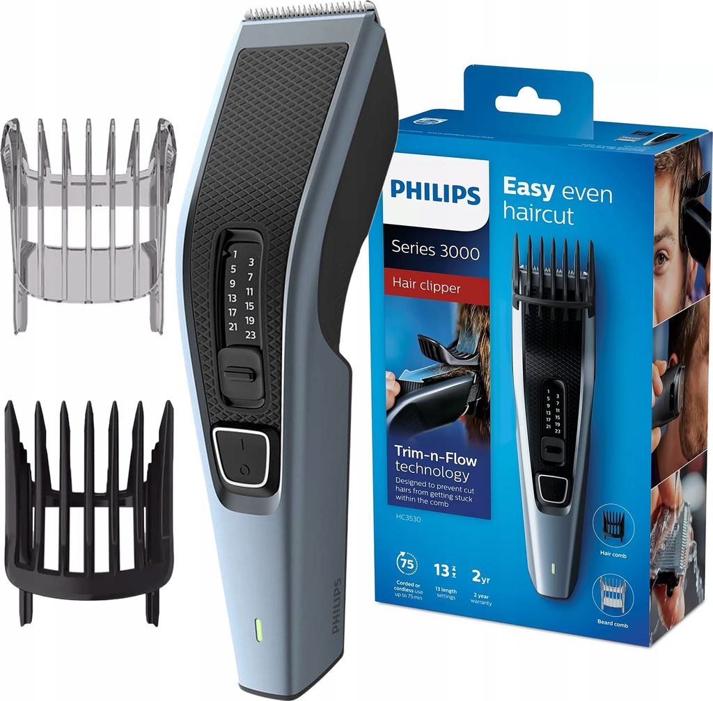 Philips Haarschneider HC3530 15 Akku Netzbetrieb 13 Längen Produktbild 