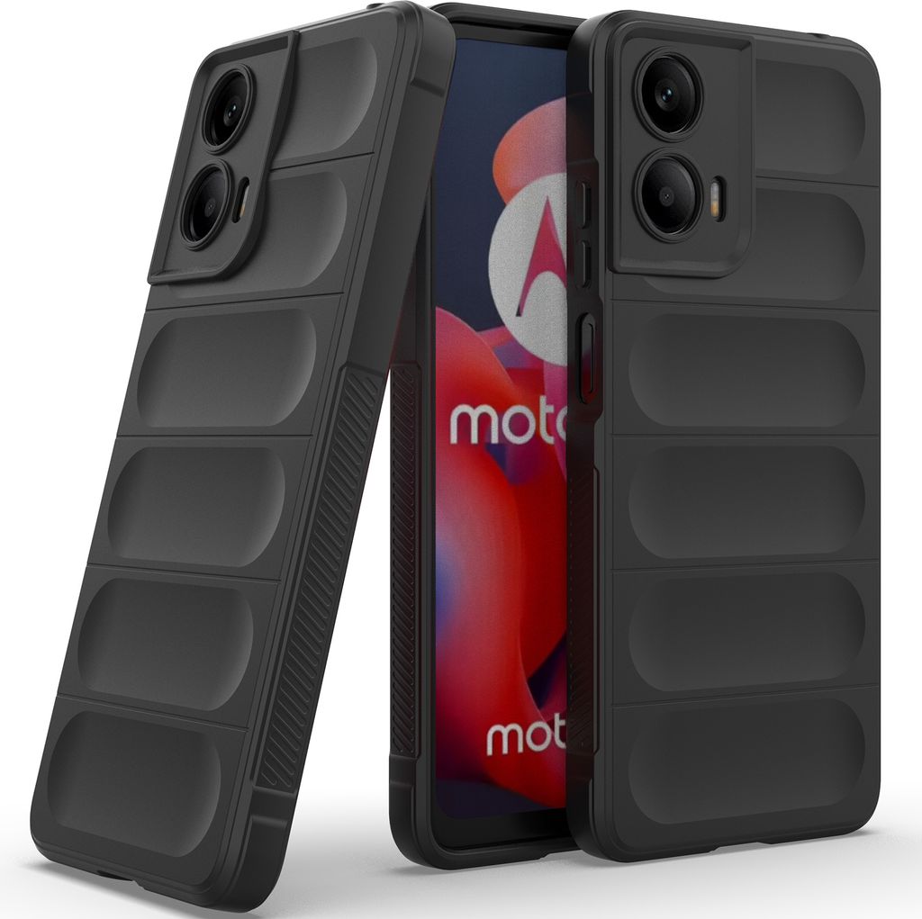 Handyhülle für Motorola Moto G24 Weich TPU Silikon Stossfest Anti-rutsch Hülle Schwarz