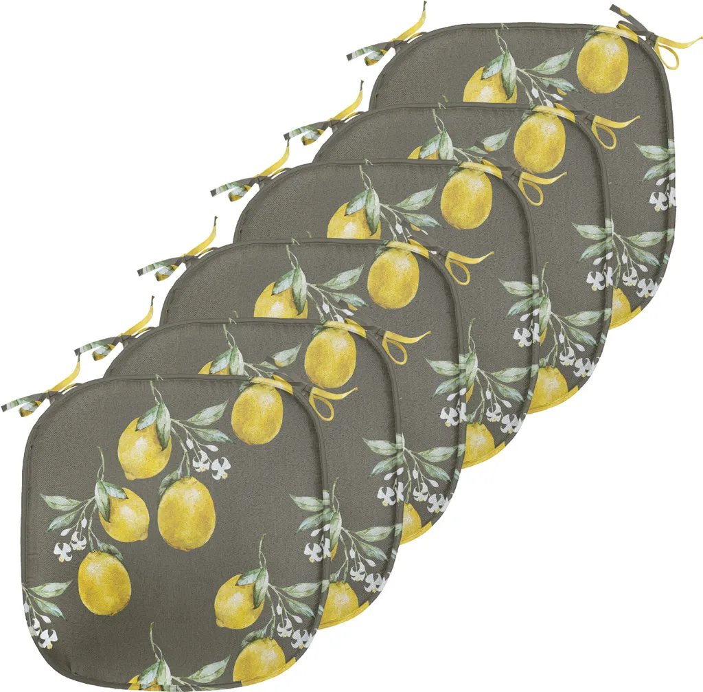 Galette de Chaise Imperméable 40x40 cm Lot de 6 pour Siège de Cuisine