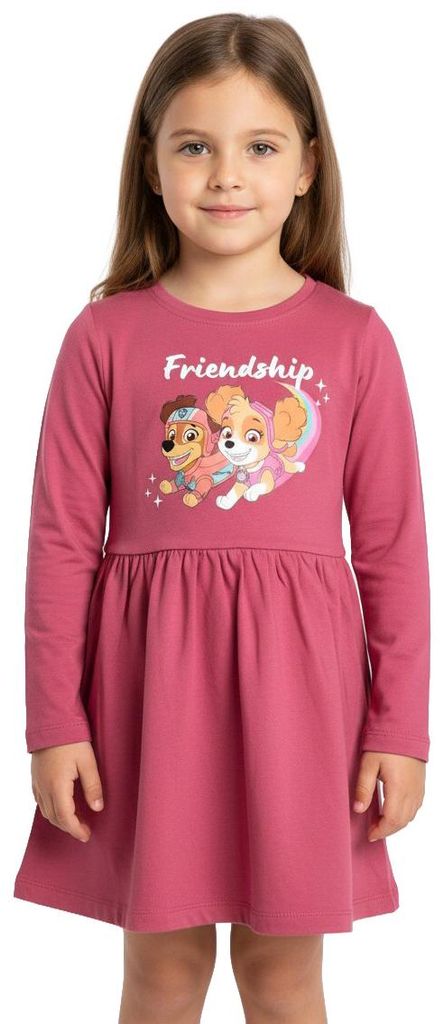 Paw Patrol Kleid für Mädchen - Friendship Skye & Liberty Kleidchen Rock langarm Pink 110-116