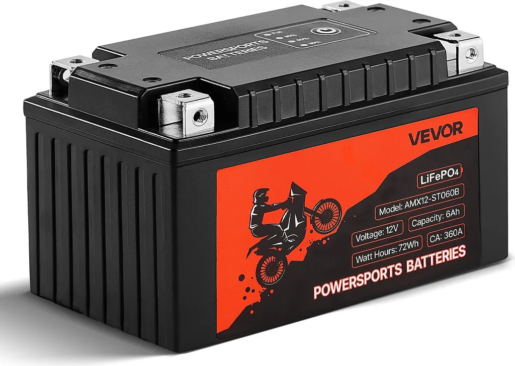 Batterie VEVOR LiFePO4 12V 6Ah sans Entretien Puissante et Longue Durée