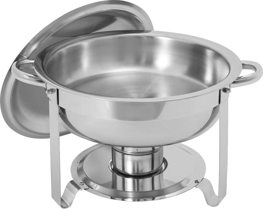 Chafing-Dish Buffetwärmer, 4,5 L Edelstahl, grün, alkoholbeheizt, für Selbstbedienung, Partys & Hochzeiten