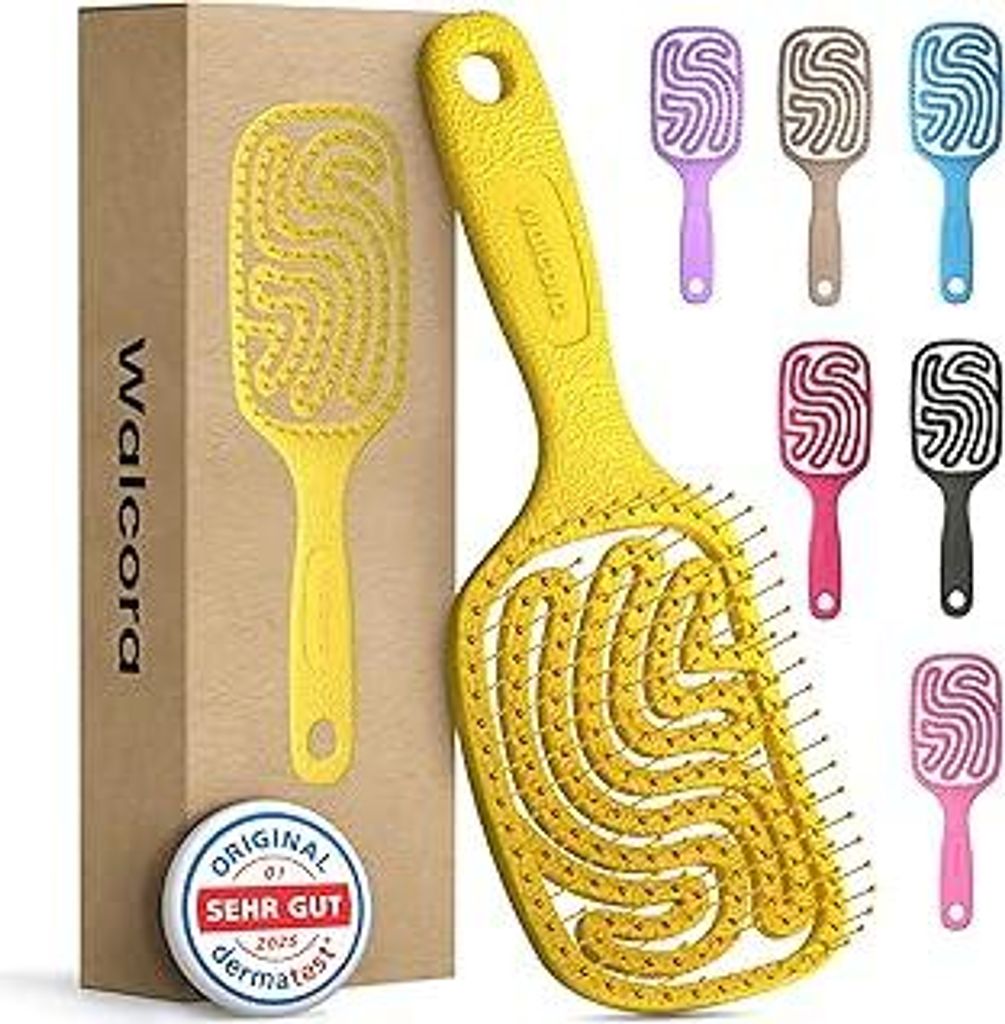 Haarbürste ohne Ziepen – Bürste für Damen, Herren & Kinder - Detangler & Entwirrbürste für Locken, nasse, feine & lange Haare - Haarbürsten...