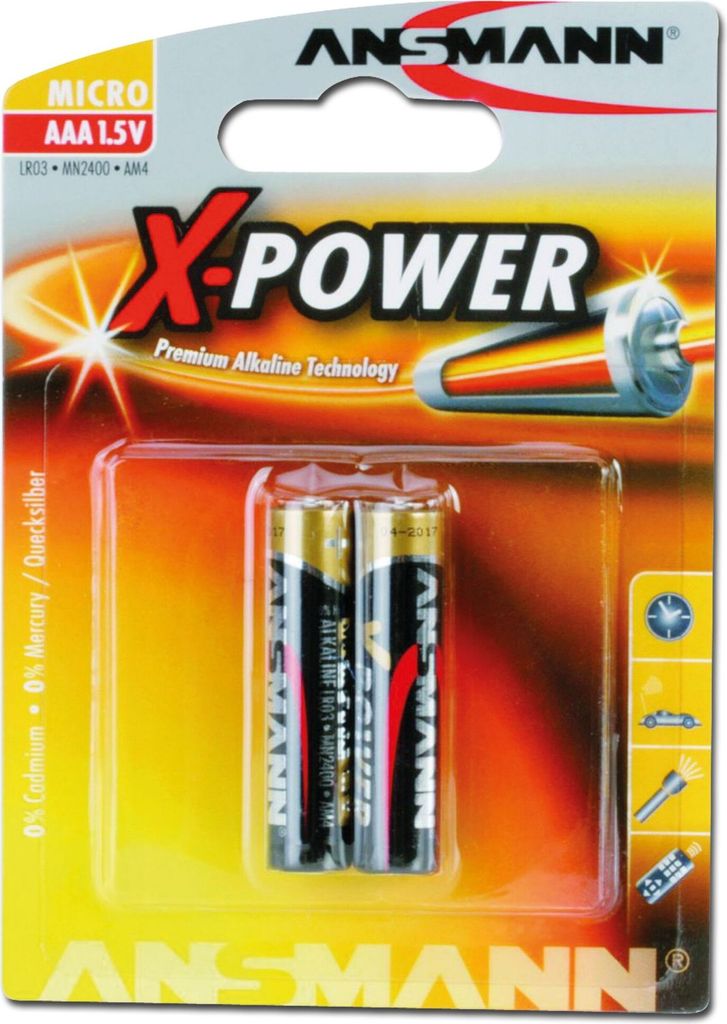 Ansmann 5015603, Batéria na jedno použitie, AAA, Alkalický, Obrázok produktu 