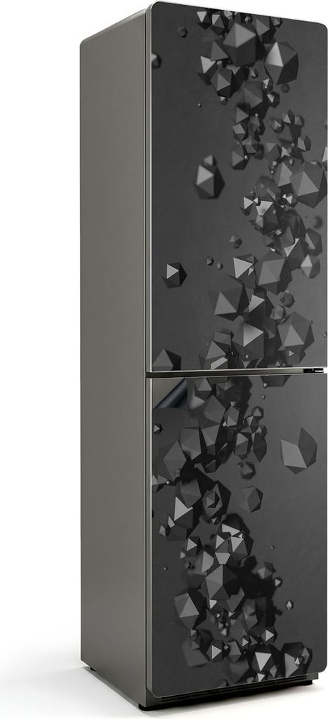 Abstrakte Formen in Bewegung – Magnetische Kühlschrank Abdeckung – Dekorfolie magnetisch Küche – Kühlschrank Magnet Deko – selbstklebend...