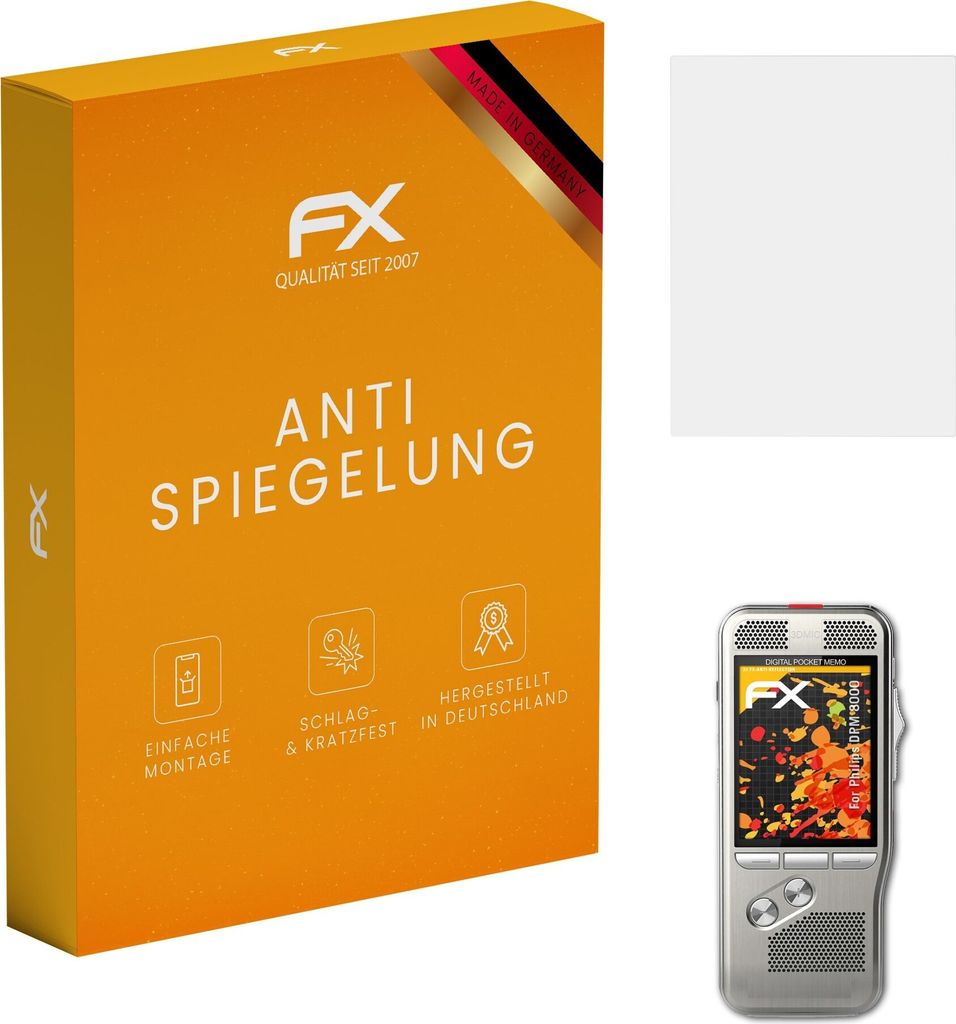 atFoliX FX-Antireflex 3x Schutzfolie kompatibel mit Philips DPM 8000 Displayfolie